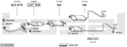 Глушитель в сборе BOSAL для FORD TRANSIT c бортовой платформой/ходовая часть (E_ _) 2.5 TD (EME/L/S, ENE/L/S)