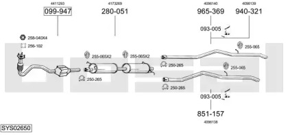 Выхлопная система BOSAL для FORD TRANSIT Фургон (FA_ _) 2.0 TDCi
