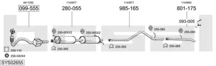 Выхлопная система BOSAL для FORD TRANSIT Фургон (FA_ _) 2.4 TDE