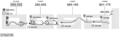 Выхлопная система BOSAL для FORD TRANSIT Фургон (FA_ _) 2.4 TDE