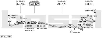 Выхлопная система BOSAL для HONDA ACCORD VI Hatchback (CH, CL) 2.0 (CH7)