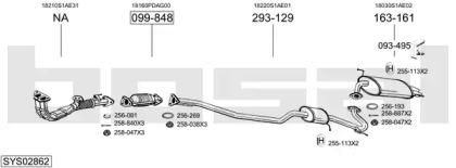 Выхлопная система BOSAL для HONDA ACCORD VI Hatchback (CH, CL) 2.3 (CL4)