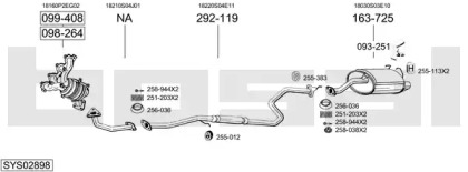 Выхлопная система BOSAL для HONDA CIVIC VI Fastback (MA, MB) 1.5 16V (MB3)