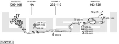 Выхлопная система BOSAL для HONDA CIVIC VI Fastback (MA, MB) 1.5 16V (MB3)
