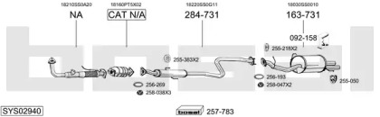 Выхлопная система BOSAL для HONDA PRELUDE IV (BB_) 2.0 i 16V (BB3)
