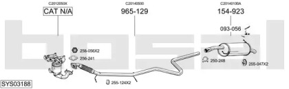 Выхлопная система BOSAL для MAZDA 2 (DY) 1.25