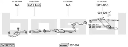Выхлопная система BOSAL для MAZDA 323 F V (BA) 2.0 24V