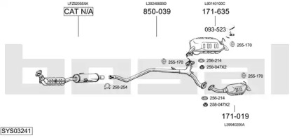 Выхлопная система BOSAL для MAZDA 6 Hatchback (GG) 2.0
