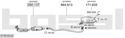 Выхлопная система BOSAL для MAZDA 6 Hatchback (GG) 1.8