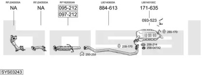 Выхлопная система BOSAL для MAZDA 6 Hatchback (GG) 2.0 DI
