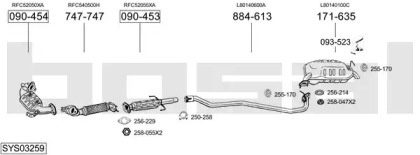 Выхлопная система BOSAL для MAZDA 6 Station Wagon (GY) 2.0 DI
