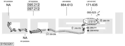 Выхлопная система BOSAL для MAZDA 6 Station Wagon (GY) 2.0 DI