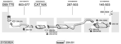 Выхлопная система BOSAL для NISSAN ALMERA II Hatchback (N16) 1.5