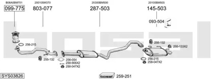 Выхлопная система BOSAL для NISSAN ALMERA II Hatchback (N16) 1.5