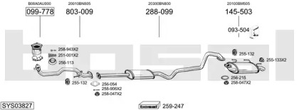 Выхлопная система BOSAL для NISSAN ALMERA II Hatchback (N16) 1.5