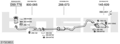 Выхлопная система BOSAL для NISSAN ALMERA TINO (V10) 1.8