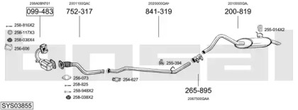 Выхлопная система BOSAL для NISSAN KUBISTAR (X76) 1.5 dCi