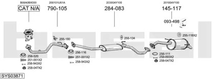 Выхлопная система BOSAL для NISSAN MICRA III (K12) 1.2 16V