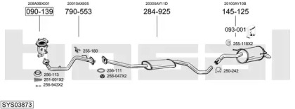 Выхлопная система BOSAL для NISSAN MICRA III (K12) 1.2 16V