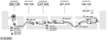 Выхлопная система BOSAL для NISSAN MICRA III (K12) 1.4 16V