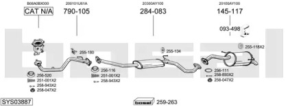 Выхлопная система BOSAL для NISSAN MICRA III (K12) 1.4 16V