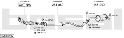 Выхлопная система BOSAL для NISSAN NOTE (E11, NE11) 1.6