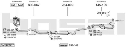 Выхлопная система BOSAL для NISSAN PRIMERA Hatchback (P12) 1.8