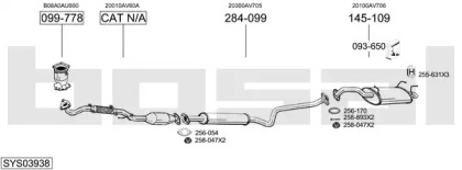 Выхлопная система BOSAL для NISSAN PRIMERA Hatchback (P12) 1.8
