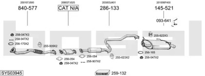 Выхлопная система BOSAL для NISSAN PRIMERA Traveller (WP11) 2.0 16V
