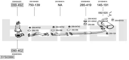 Выхлопная система BOSAL для NISSAN X-TRAIL (T30) 2.2 dCi