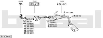 Выхлопная система BOSAL для PEUGEOT BOXER автобус (244, Z_) 2.8 HDi