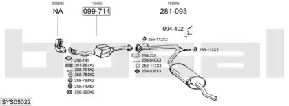 Выхлопная система BOSAL для PEUGEOT BOXER автобус (244, Z_) 2.2 HDi