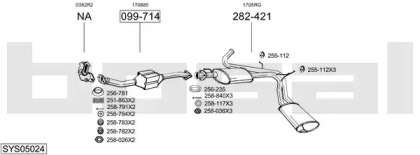 Выхлопная система BOSAL для PEUGEOT BOXER автобус (244, Z_) 2.8 HDi