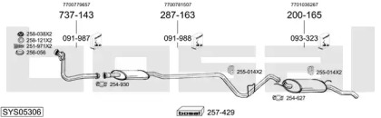 Выхлопная система BOSAL для RENAULT RAPID Фургон (F40_, G40_) 1.4 (F402)