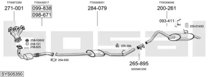 Выхлопная система BOSAL для RENAULT KANGOO (KC0/1_) 1.4 (KC0C, KC0H, KC0B, KC0M)