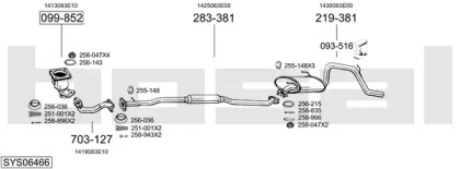 Выхлопная система BOSAL для SUZUKI WAGON R+ (MM) 1.3 (RB 413)