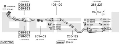 Выхлопная система BOSAL для VW BORA Variant (1J6) 1.6