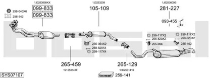 Выхлопная система BOSAL для VW BORA Variant (1J6) 1.6