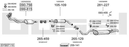 Выхлопная система BOSAL для VW BORA Variant (1J6) 1.6
