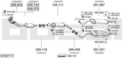 Выхлопная система BOSAL для VW BORA Variant (1J6) 2.0