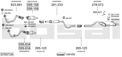 Выхлопная система BOSAL для VW CADDY II Variant (9K9B) 1.4