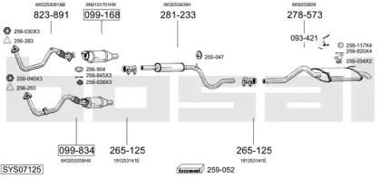 Выхлопная система BOSAL для VW CADDY II Variant (9K9B) 1.4