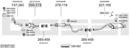 Выхлопная система BOSAL для VW CADDY II Variant (9K9B) 1.9 TDI