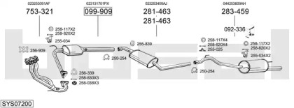 Выхлопная система BOSAL для VW TRANSPORTER IV автобус (70XB, 70XC, 7DB, 7DW, 7DK) 2.5