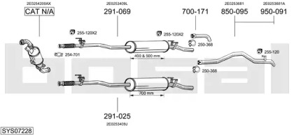 Глушитель в сборе BOSAL для VW CRAFTER 30-50 c бортовой платформой/ходовая часть (2F_) 2.5 TDI