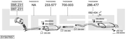 Выхлопная система BOSAL для VW MULTIVAN V (7HM, 7HN, 7HF, 7EF, 7EM, 7EN) 2.5 TDI