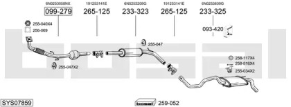 Выхлопная система BOSAL для VW POLO (6N2) 1.0