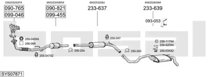 Выхлопная система BOSAL для VW POLO (6N2) 1.4 16V