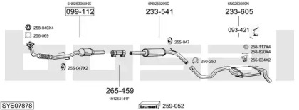 Выхлопная система BOSAL для VW POLO (6N2) 1.4 16V