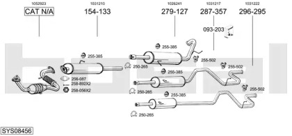 Выхлопная система BOSAL для FORD TRANSIT c бортовой платформой/ходовая часть (E_ _) 2.5 DI (EML, ENE/L)